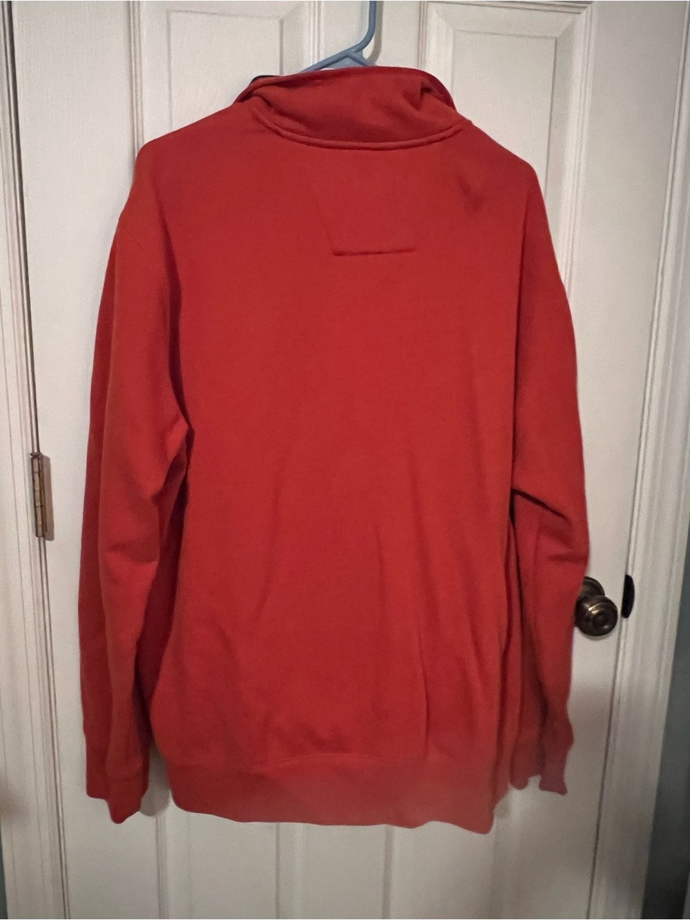 Nautica Rust Orange Quarter-Zip Sweatshirt with Pockets XL - Picture 4 of 5